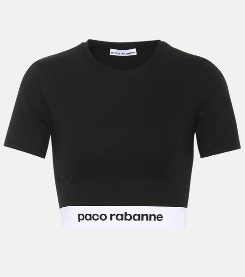 Jersey cropped top | Paco Rabanne
