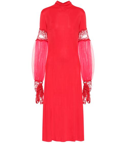 Lace-trimmed jersey dress | Christopher Kane