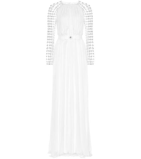 Angeline embellished silk-blend bridal gown | Temperley London