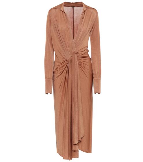 Asymmetric stretch-knit midi dress | Dodo Bar Or