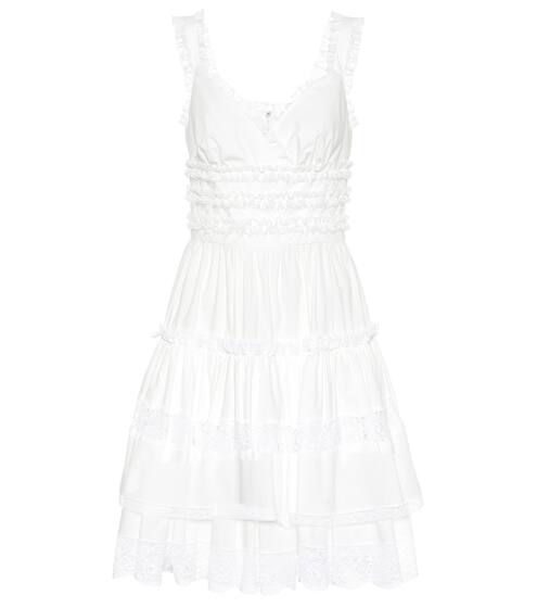 Lace-trimmed cotton minidress | Dolce & Gabbana