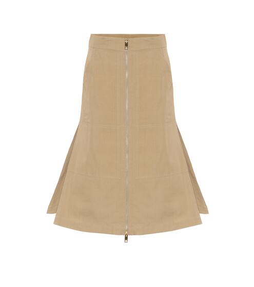 Cotton and silk twill skirt | Burberry