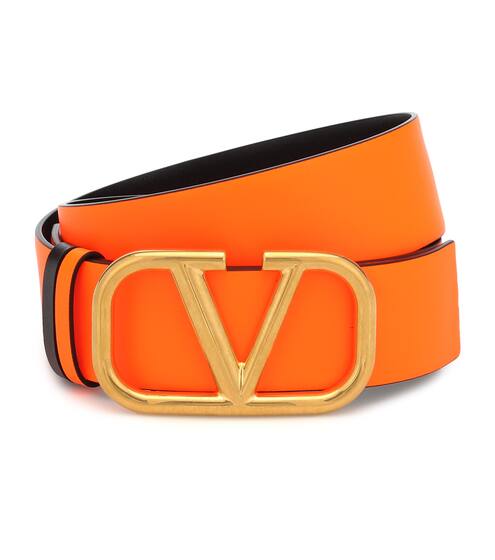 Valentino Garavani VLOGO reversible leather belt | Valentino