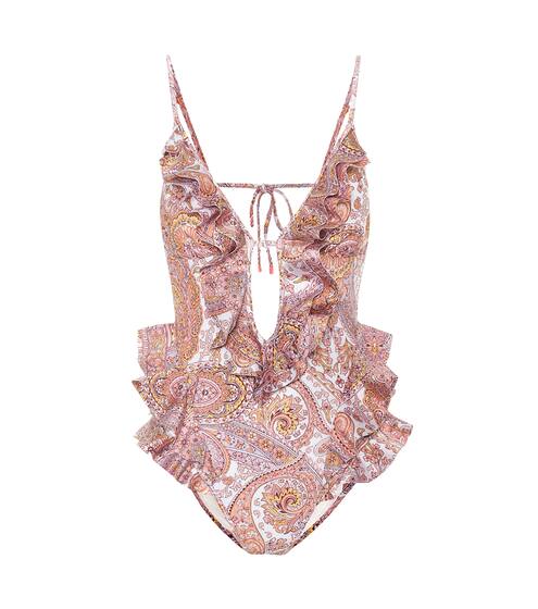 Exclusive to Mytheresa – Waterfall paisley swimsuit | Zimmermann