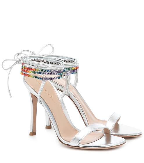 Verzierte Sandalen aus Leder | Gianvito Rossi