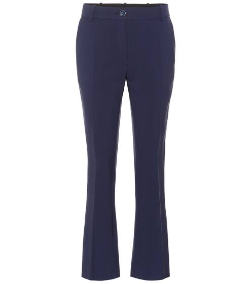 Cropped wool-blend pants | Valentino