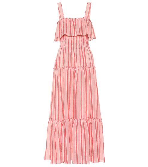 Striped cotton and linen dress | Three Graces London