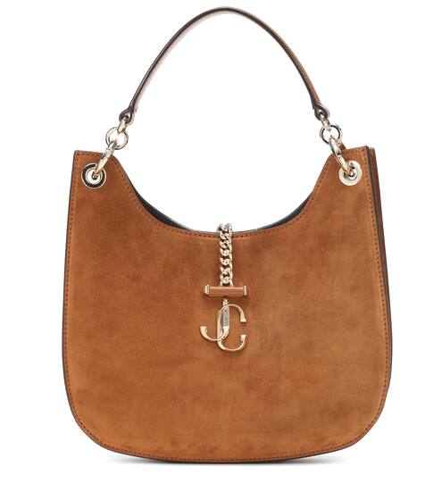 Varenne Hobo Medium suede shoulder bag | Jimmy Choo