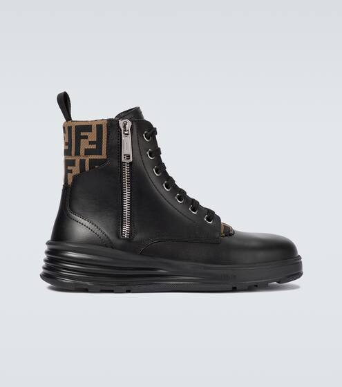 Leather combat boots | Fendi