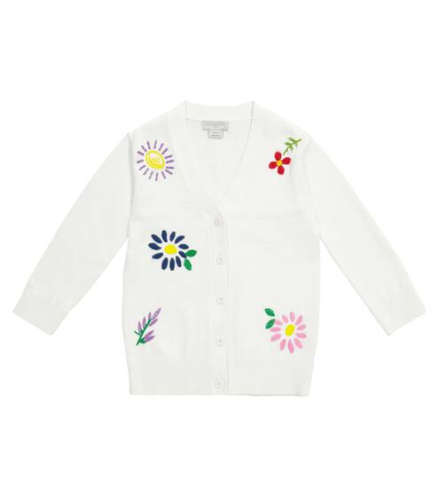 Floral cotton and wool cardigan | Stella McCartney Kids