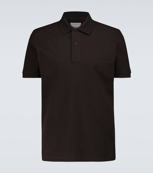 Short-sleeved cotton piqué polo | Bottega Veneta