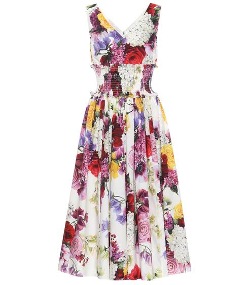 Printed cotton midi dress | Dolce & Gabbana