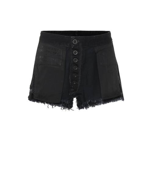 Reversed denim shorts | Unravel