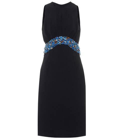 Embellished crêpe dress | Prada