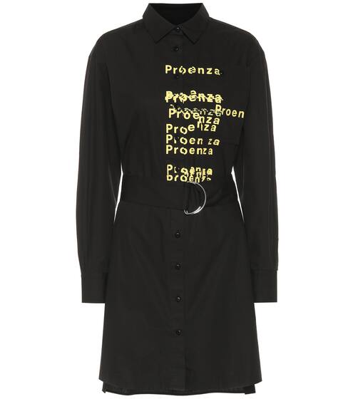 Printed cotton mini shirt dress | Proenza Schouler