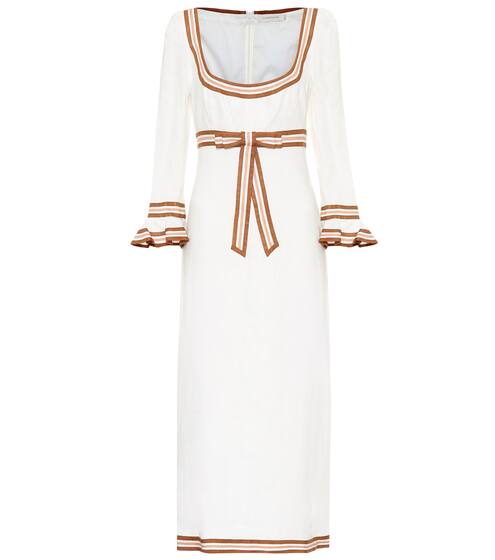 Super Eight linen midi dress | Zimmermann