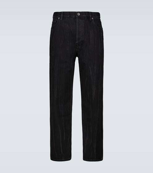 Valentino straight-fit cropped textured jeans | Valentino / Garavani