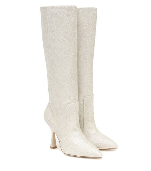 بوت للركبة مع تزيين Parton | Stuart Weitzman