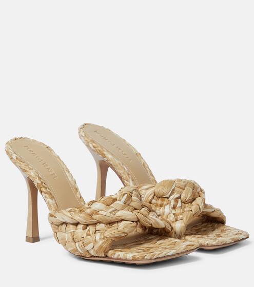 Stretch raffia sandals | Bottega Veneta