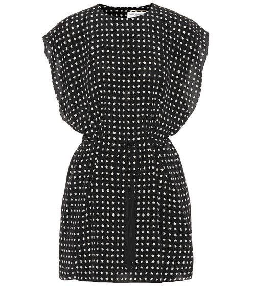 Printed silk dress | Saint Laurent