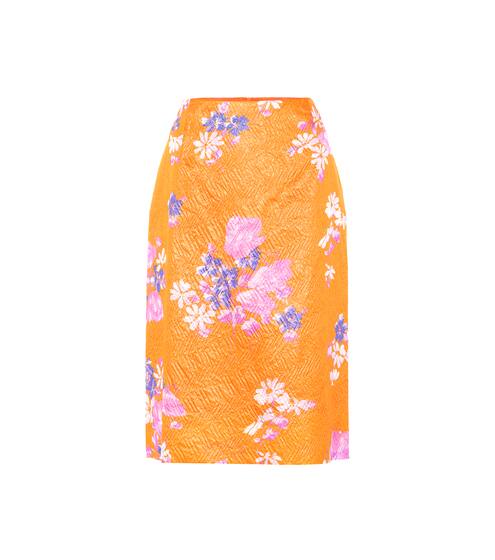 Floral silk-blend pencil skirt | Dries Van Noten