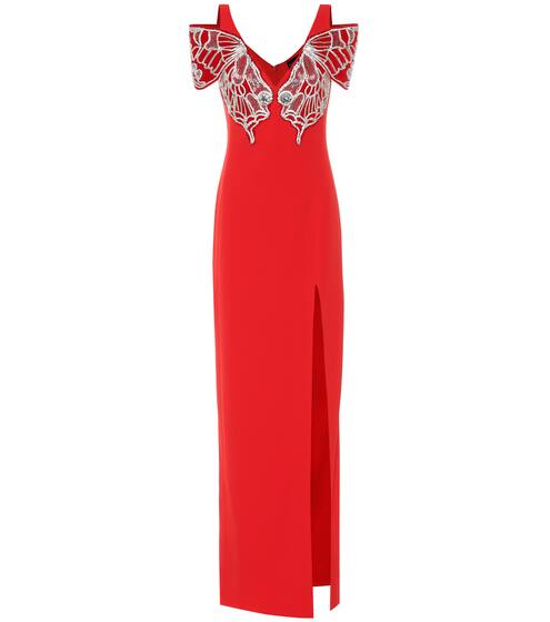 Butterfly-embellished cady gown | David Koma