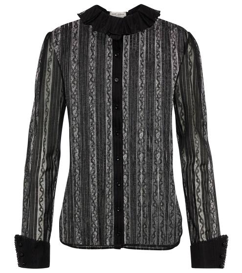 Patterned semi-sheer shirt | Saint Laurent