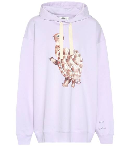 Fala printed cotton hoodie | Acne Studios