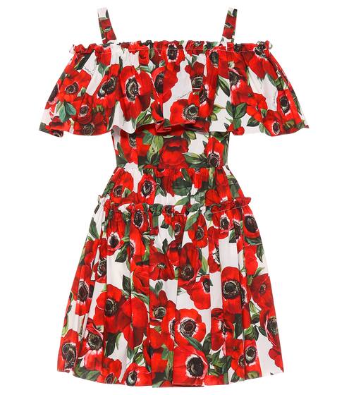 Floral cotton poplin minidress | Dolce & Gabbana