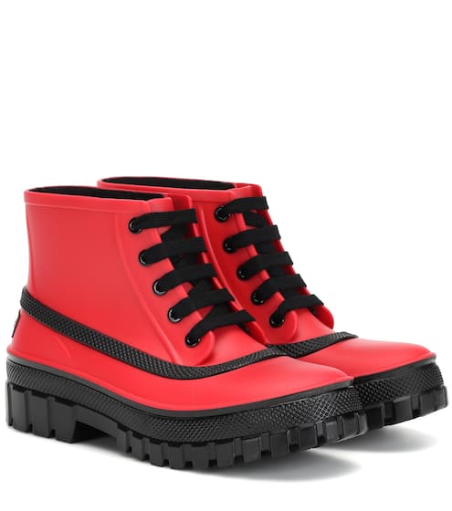 Glaston lace-up rubber rain boots | Givenchy