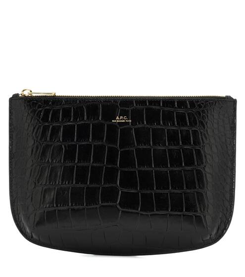 Sarah croc-effect leather pouch | A.P.C.