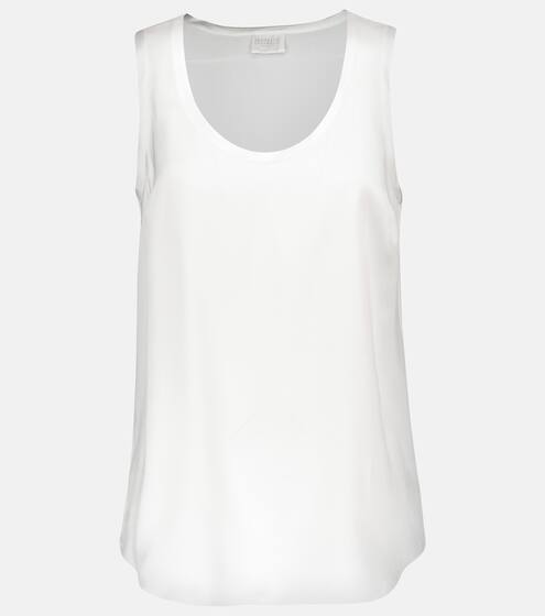 Stretch-silk satin tank top | Brunello Cucinelli