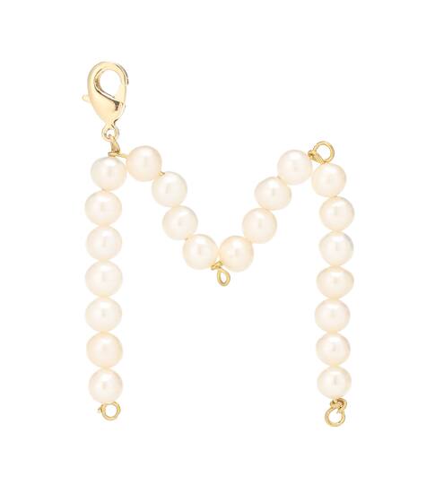 Letter M pearl-embellished charm | Timeless Pearly