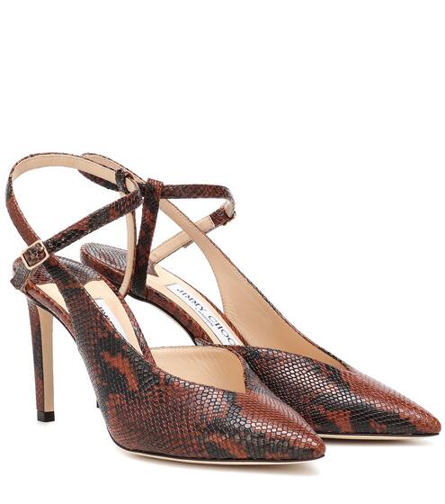 Pumps slingback Sakeya 85 in pelle stampata | Jimmy Choo