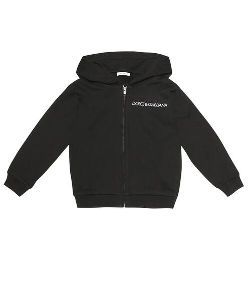 Logo cotton-jersey hoodie | Dolce & Gabbana Kids