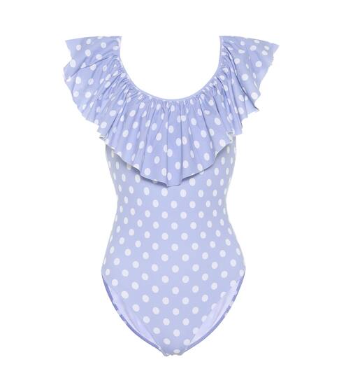 Ari ruffled dotted swimsuit | Caroline Constas