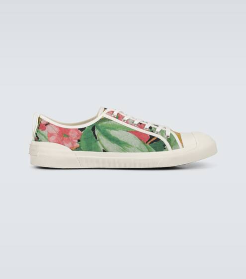Floral printed canvas sneakers | Dries Van Noten