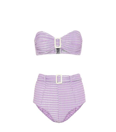 Buckle metallic bandeau bikini | Lisa Marie Fernandez