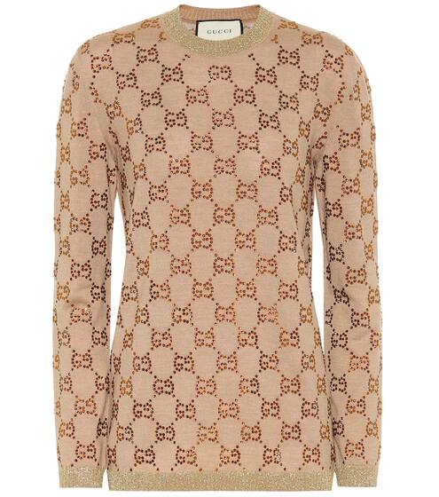 GG embellished wool sweater | Gucci