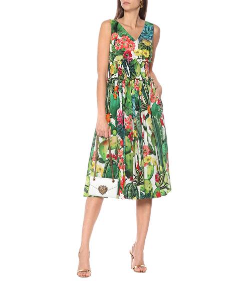 Exclusive to Mytheresa – Printed cotton-poplin midi dress | Dolce & Gabbana