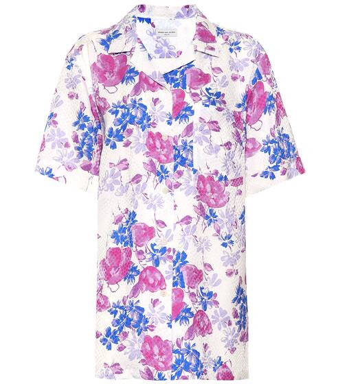 قميص بطبعات الورود | Dries Van Noten