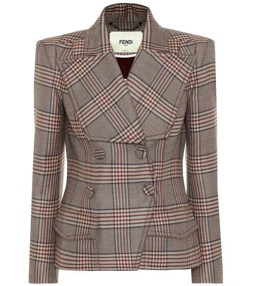 Checked wool jacket | Fendi