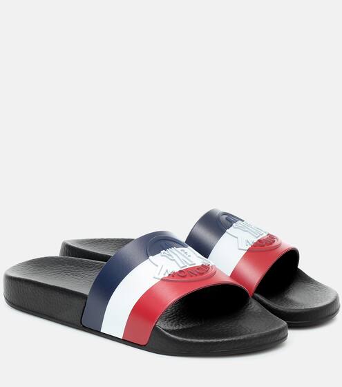 Jeanne striped rubber slides | Moncler