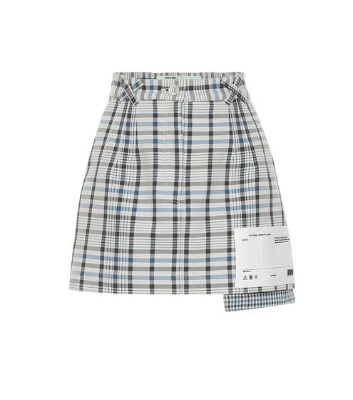 تنورة قصيرة من القطن والحرير بطبعات | Off-White