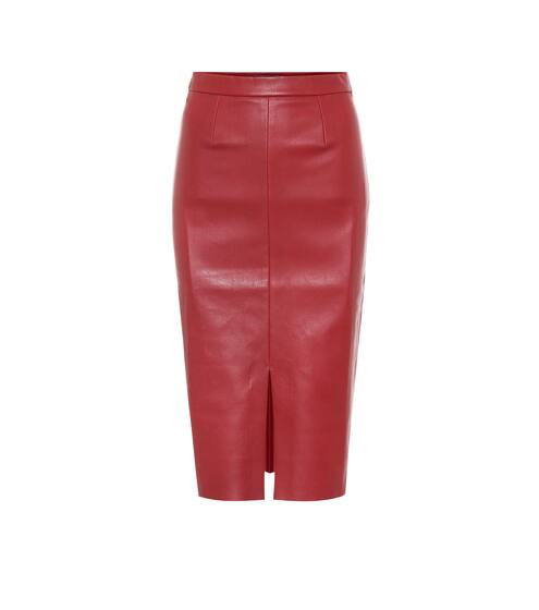 Carmen leather midi skirt | Stouls