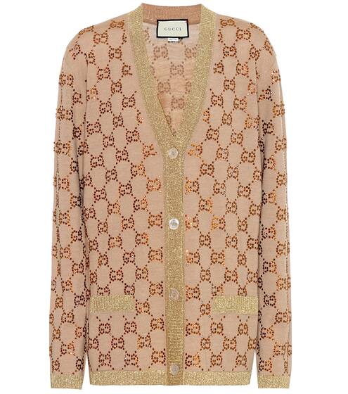 GG embellished wool cardigan | Gucci
