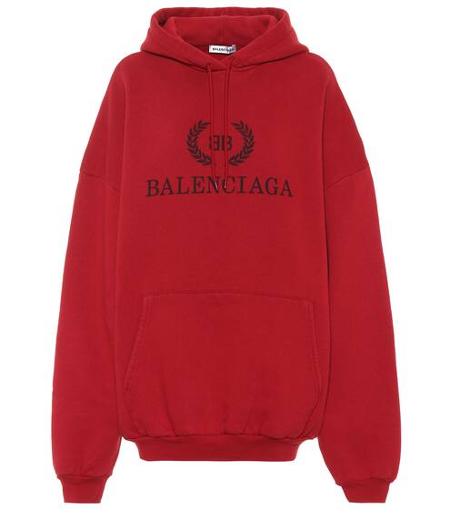 Oversized cotton jersey hoodie | Balenciaga