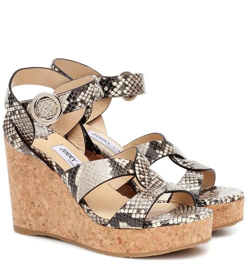 Wedge-Sandalen Aleili 100 mit Leder | Jimmy Choo