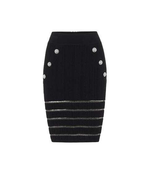 High-rise knit pencil skirt | Balmain