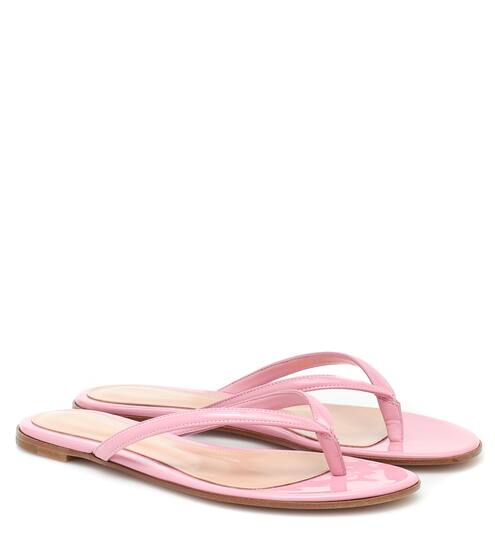 Patent-leather thong sandals | Gianvito Rossi